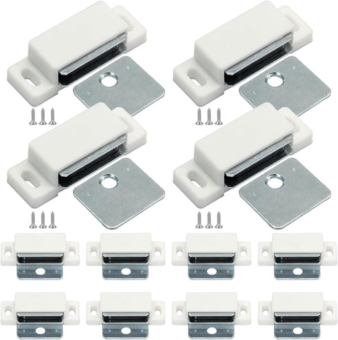 Jersvimc 12Pcs Closet Cabinet Door Magnets Catch Magnetic Door Catch, Magnetic Shutter Hardware Drawer Magnet Latch