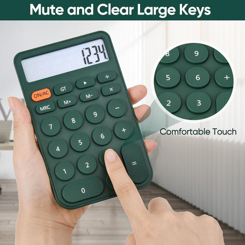 Standard Function Basic Calculator, 12 Digit Large LCD Display, Antiskid Bottom for Office, Home, School