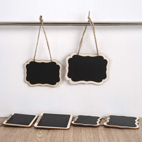 ONUPGO 16 Pack Chalkboard Tags with String, Mini Erasable Hanging Chalkboards, Wooden Signs, Price Tags