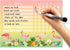 Kid’s Dry Erase Whiteboard Chore Chart, Removable Adhesive Decal with Fine-Tip Magnetic Marker, 9” x 12" (Tropical)