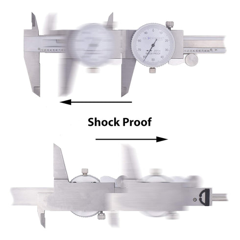 DDLR-0605 Dial Caliper - 0-6 Inch Double Shock Proof Stainless Steel