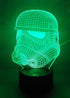 Stormtrooper 3D Night Light, LED Illusion Lamp with 7 Color Changing Lights, Acrylic Flat Base & USB Charger for Home