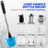 6 Pack Set, 14" 3 4-in-1 Holikme Brush Long Handle Stainless Steel Cleaner, Straw Brushes, Cleaning Brush for Water