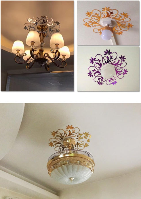European Mirror Sticker for ceilling Decoration, DIY Top ceilling Mirror Wall Sticker, top Lighting The Ceiling