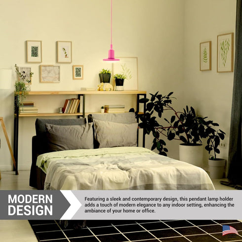 36-Inch 40W E26 Closets 120V Diodesy- Pendant Light Holder Kit with Cord Max Medium Base Modern Hanging Ceiling Round