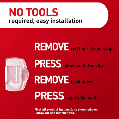 Command 16 20 (17017CLR-AWES), (17017CLR-AW-E) Outdoor Light Clips, clips, strips, Water-Resistant Adhesive Clear