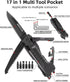 Multitool Knife 17 in 1Fire Starting Sticks, Bottle Opener, Saw Screwdrivers Bottle Opener, Whistle, Window Breaker and More -Perfect for Camping, Outdoor, Survival and Everyday Use,Gifts for Men Dad by GIRIAITUS