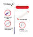 Reusable Inoculating Loops Set, 5 Pack Cell Streaking Tools for Bacteria Cell Tissue Culture