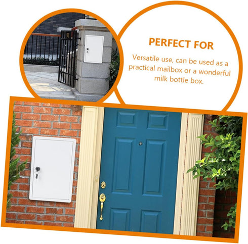 Package Zerodeko Milk Box Lock Outdoor Box Wall Mount Plastic Case for Envelopes Magazines Bottles