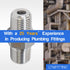 LTWFITTING Class 3000 Stainless Steel 316 Pipe Hex Nipple Fitting, 1/8" Male NPT, Air Fuel Water (Pack of 25)