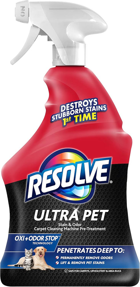 Resolve Ultra Pet Odor and Stain Remover Spray, 32oz Carpet Cleaner