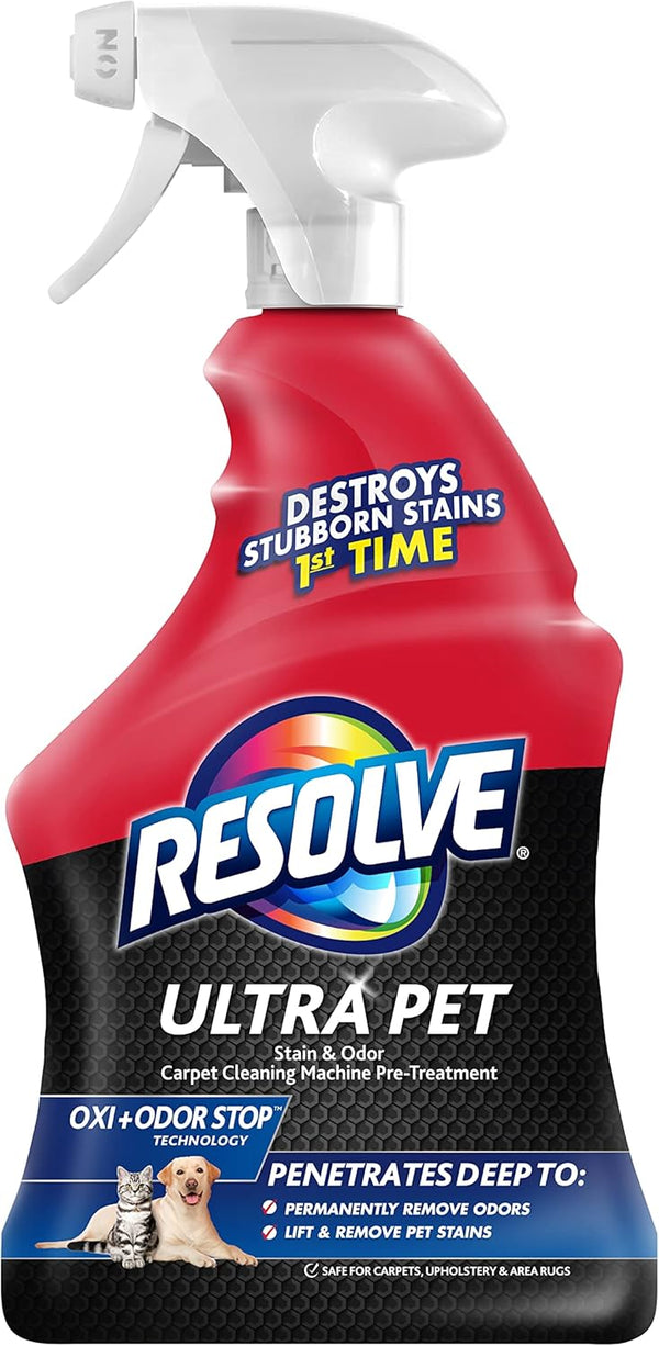 Resolve Ultra Pet Odor and Stain Remover Spray, 32oz Carpet Cleaner
