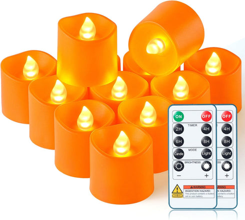 Homemory 24Pack 400+Hour Remote Control Flameless Candles, 2/4/6/8H Timer Led Votive Candles,