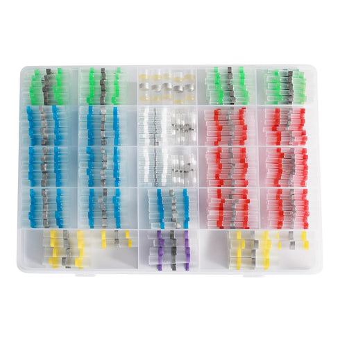 400pcs Solder Connectors with Heat Shrink, Waterproof Electrical Docking Joints for Sealing Wire Connections