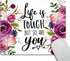 Smooffly Floral Mousepad - Inspirational Quote Mouse Pad: Life is Tough but so are You