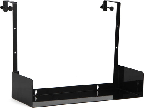 Wallniture Bali Bookshelf and Desk Organizer Tray, Black Cube Storage Organizer for Home Office