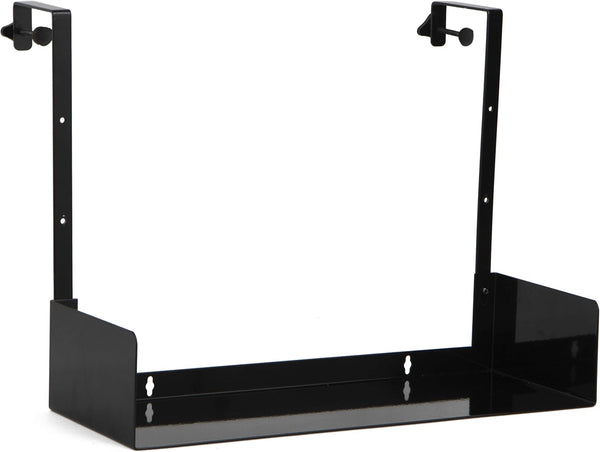 Wallniture Bali Bookshelf and Desk Organizer Tray, Black Cube Storage Organizer for Home Office