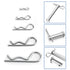 Luter 20Pcs R Clips Retaining Pins, Heavy Duty Zinc Plated Split Pin Assortment Kit for Tow Truck Lock Systems