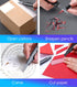 6 Pack Utility Knife Retractable with 30 Degree Snap Off Blade, Extra 20 Sharp Blades for Heavy Duty