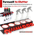 TAILIKANG 22Pcs Set Spray Bottle Holders for Car Detailing, Heavy-Duty Wall Mounted Steel Rack with Clips Hooks