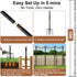 2 Pack Set Heavy-Duty String Light Poles for Outside with Fork, Adjustable Lighting Hanging Post Accessories for Patio