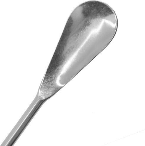 EISCO 6PK Lab Spatula Spoon, 9" - Polished Stainless Steel, One 0.35" Flat End, One 0.75" Scoop End
