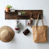 Wooden Pegboard, Sturdy Modular Grid Organizer for Walls, DIY Storage and Display Panels with Shelves and Brass Hooks
