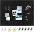 Black Frame Cork Board Bulletin Board, Decorative Hanging Pin Board with Felt for Home, School, Office, 1pc