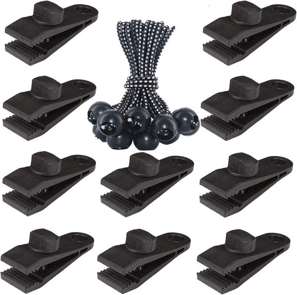 Tarp Clips Lock Grip, 20 Pack Heavy Duty Tarp Clamps, Shark Tent Fasteners Clips Holder
