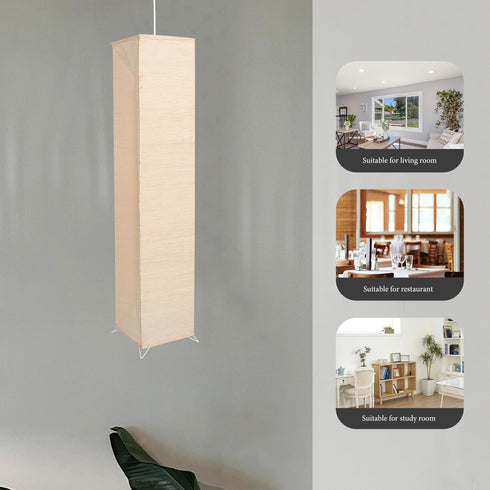 Uonlytech Japanese Paper Floor Lamp Shade: Foldable Replacement Lampshade for Standing Lamp, Light Yellow Decorative