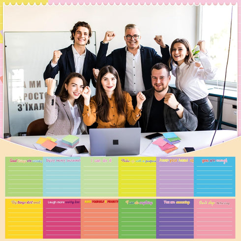 Yinder 24 Pcs Inspirational Sticky Notes - Cute Motivational Sticky Note Pad, Appreciation Sticky Notes Gifts for