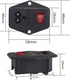 PNGKNYOCN 10A 250V Rocker Switch Power Socket Inlet Module Plug, 2-Pack with Indicator Light and 10A Fuse