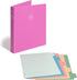 U Brands U-Eco Poly Binder with 5 Tab Divider Set, 8.5'' x 11'', Orchid, Two-Pockets, Letter Size (6606U01-12)