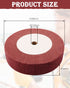 8 Inch Bench Grinder Wheels, 320 Grit Tight Weave Tough Buffing Polishing Wheel, Great for Buffing Out Nicks and Scratches on Golf Clubs Metal Copper, 2" Thickness for 0.8" Arbor(Red).