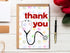 EdgarGifts 5 7 inches Funny Thank You Card - Veterinary Card - Thanks Vet Card - Veterinarian Appreciation Card - Thank