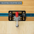 POWERTEC Toggle Clamp Mounting Plate with Hex Bolts, Adjustable Slots for T Track Clamp, Woodworking Jigs