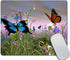 Cute Rectangle Mouse Pad Custom, Butterflies in Daisy Fields Non-Slip Rubber Gaming Mousepad for Computers