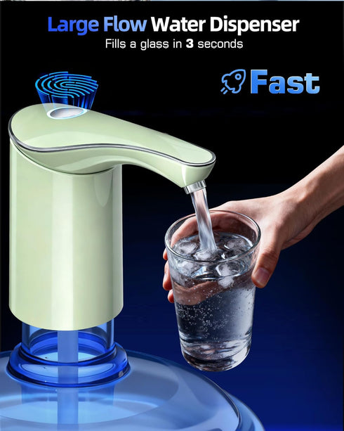 5 Redsack Rechargeable Water Dispenser Pump for Gallon Bottle, Electric USB-C Large Flow Water Jug Dispenser, Portable