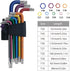 9 Pcs Hex Key Allen Wrench Set, Torx TRX Star Coloured Wrench Set T10, T15, T20, T25, T27, T30, T40, T45, T50 Hex Key Wrench Set for Furniture Assembly, Bicycle Maintenance, Household DIY by TOOGOND