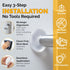 Ducki Door Stop Wall Protector, Self Adhesive Door Knob Wall Protectors, 2 Pack Clear Rubber Door Stops for Wall Damage