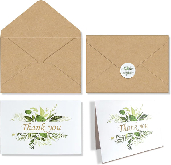 YOCHANDA 30 Pack Floral Thank You Cards With Envelopes & Stickers, Thank You