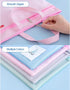 pendancy Large Double Pocket Waterproof File Bag with Handle - 11x13.7 in, A4 Size Foldable Document Storage for Puzzle