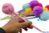 Maydahui 12 PCS Cute Kawaii Pom Pom Ballpoint Pens, Fluffy Ball Pens with Bowknot Polka Dot Blue Gel Ink for School