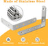 8 Pack (5 3 Inch) Alise Floating Shelf Brackets,Brushed Nickel Heavy Duty L Bracket Corner Brace,Stainless Steel Corner