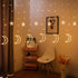 138 8.2ft 3.2ft 8 Dazzle Bright Ramadan Curtain String Lights, LED x Warm White Star Moon Lighting Modes Fairy Lights