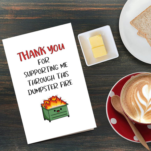 Qiliji Funny Thank You Card for Men Women, Appreciation Card for Coworker Boss Teacher Friend Doctor, Thank You