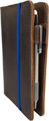 Hide & Drink Rustic Cover for Leuchtturm A6 Hardcover Notebook, Full Grain Leather, Handmade, Bourbon Brown (Notebook