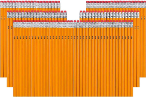 Trail Maker 200 Count Unsharpened Wood Cased #2 Yellow Pencils in Bulk for School Classroom, Kids, Office