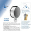 Stainless Steel Pressure Gauge, Dual Display (-30 Hg - 0-30 psi/kPa) with Polycarbonate Lens