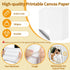 Yncotte 10Pcs 8.5x11" 280gsm Canvas Printer Paper for Inkjet Printers, Bright White Printable Fabric Sheets